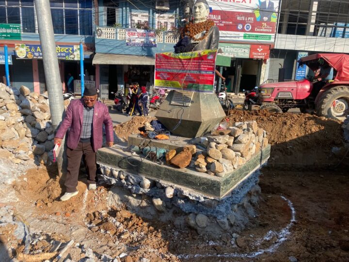 दमौलीको ‘गणेशमान चोक’ पार्कको आकार घटाइँदै