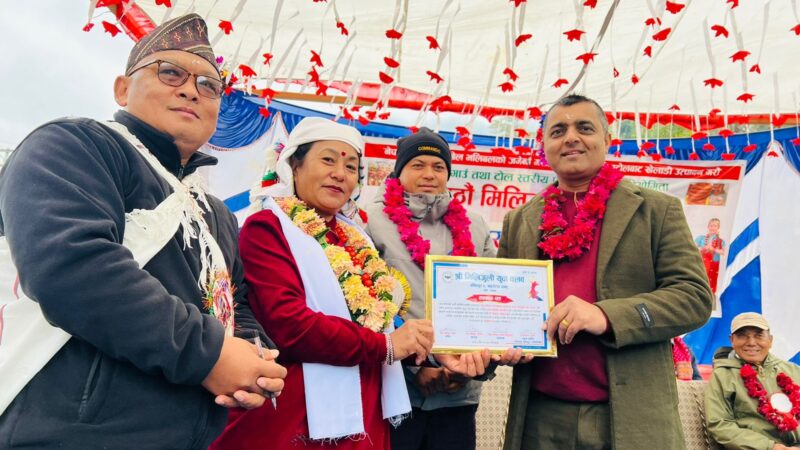 मिलिजुली कपका अवसरमा तनहुँ प्रेसका सम्पादक नहर्की र खनाल सहित ५ जना पत्रकार सम्मानित
