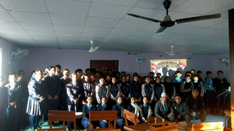 राधा मा वि मा SEE Boost Up तथा Motivational Class कार्यक्रम भव्य रूपमा सम्पन्न