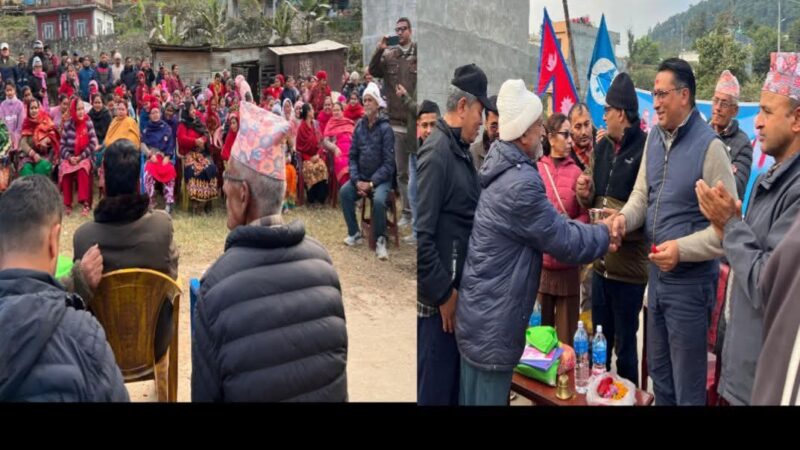 तनहुँमा काङ्ग्रेस सभापति सहित गाउँ नैँ रास्वपामा प्रवेश , स्वर्णिमले गरे स्वागत