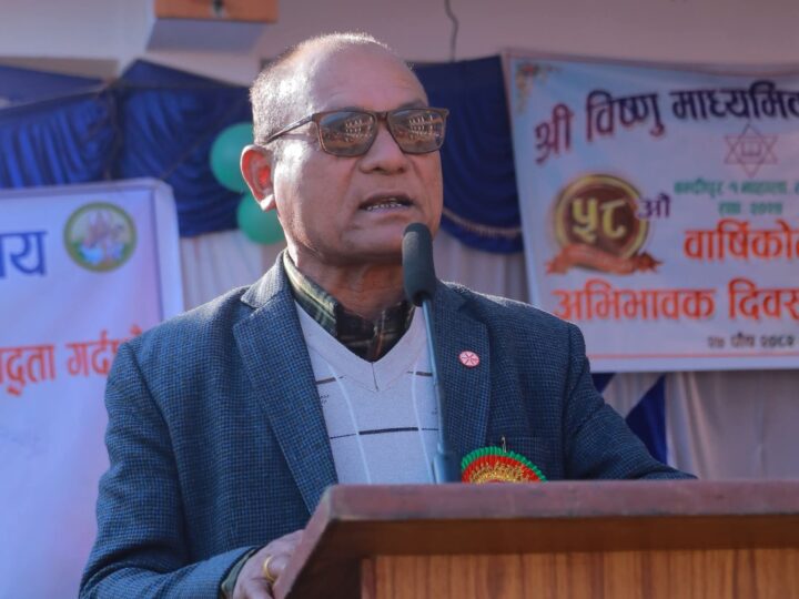 समाजसेवी मानकाजी श्रेष्ठद्वारा विष्णु मा वि लाई १० लाखको चमेना गृह निर्माणको घोषणा