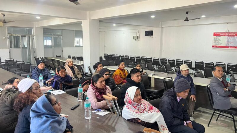 अपांगतामैत्री पर्यटनसम्बन्धी एकदिने अभिमुखीकरण कार्यक्रम सम्पन्न