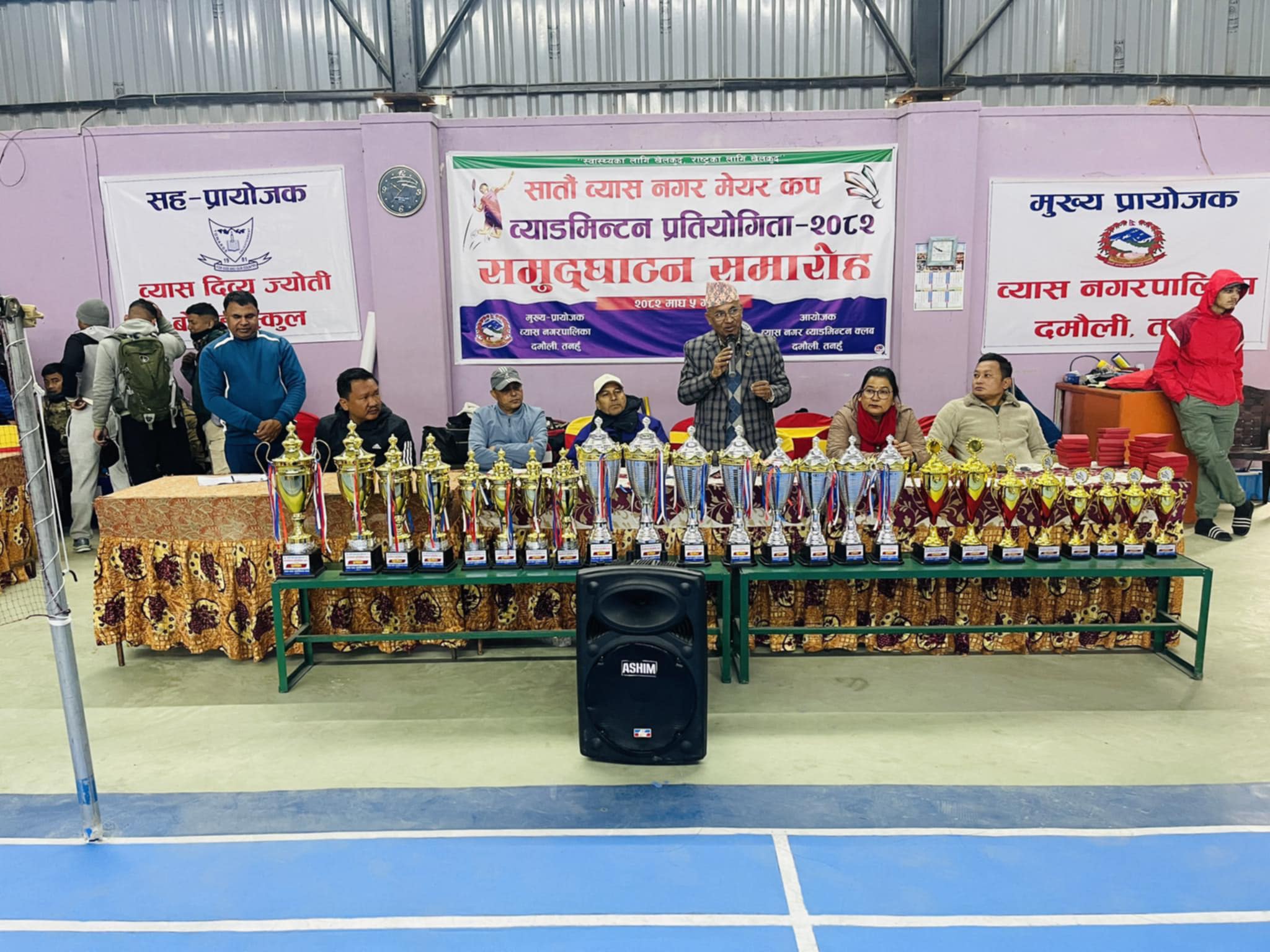 सातौँ व्यास नगर व्याडमिन्टन प्रतियोगिता सम्पन्न , राम र कृष्णको जाेडी प्रथम