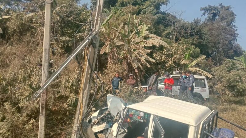 डुम्रे–बेशिशहर सडक खण्डमा बोलेरो दुर्घटना, विदेशी नागरिकसहित ५ जना घाइते