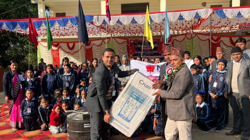 नेपाल इन्भेष्टमेण्ट मेगा बैंकद्वारा जनगणपति माविलाई खानेपानी व्यवस्थापनका लागि सहयोग