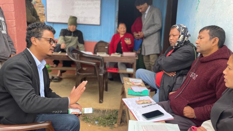 उज्यालो नेपाल पार्टी का उम्मेदवार मन्जिलको घरदैलो अभियान तीव्र