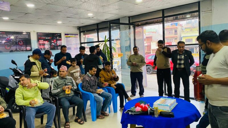 टिभीएस मोटर कम्पनी को एनटर्क १२५ को १ लाख ५० हजार बिक्री उत्सव दमौलीमा सम्पन्न