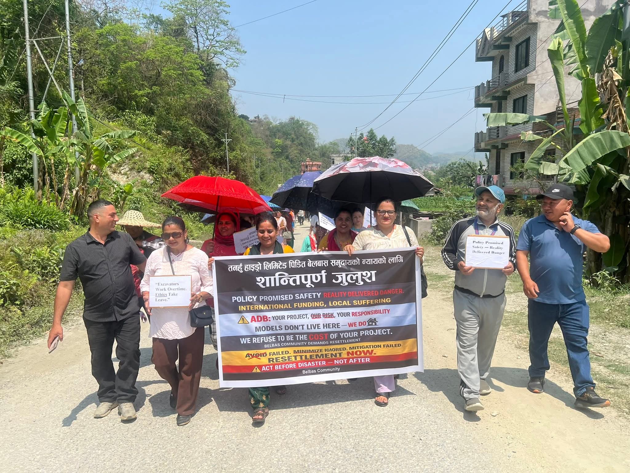 तनहुँ हाइड्रोको लापरबाहीले बेलवास क्षेत्र डुवान जोखिममा, स्थानीय आन्दोलित