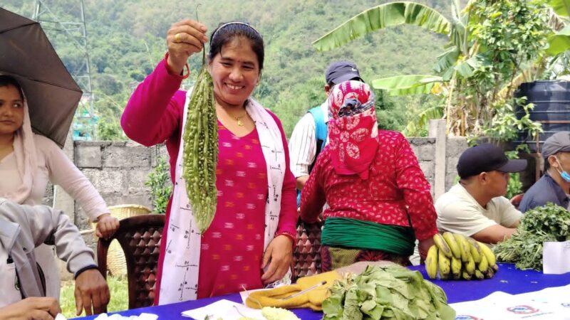 म्याग्देमा स्थानीय उत्पादन प्रवर्द्धन मेला सुरु, ७ सय ग्रामको करेला आकर्षण