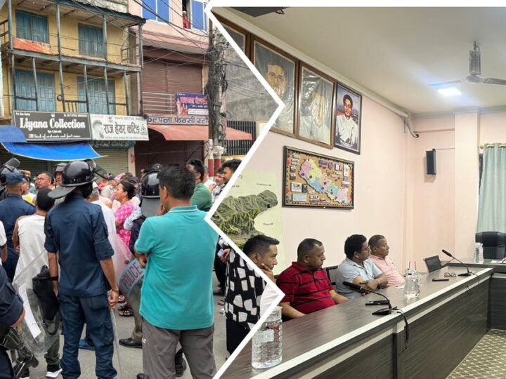 प्रहरीसँग चर्किएका सफासडकका व्यवसायी मेयरसँगको छलफलपछि शान्त