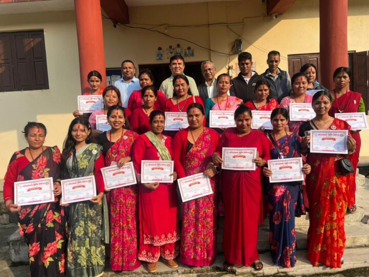 व्यास–९ मा महिलाका लागि ३ दिने नेतृत्व विकास तथा सार्वजनिक भाषणकला तालिम सम्पन्न
