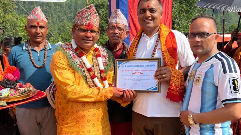 तनहुँ प्रेसका कार्यकारी सम्पादक विकास खनाल सम्मानित