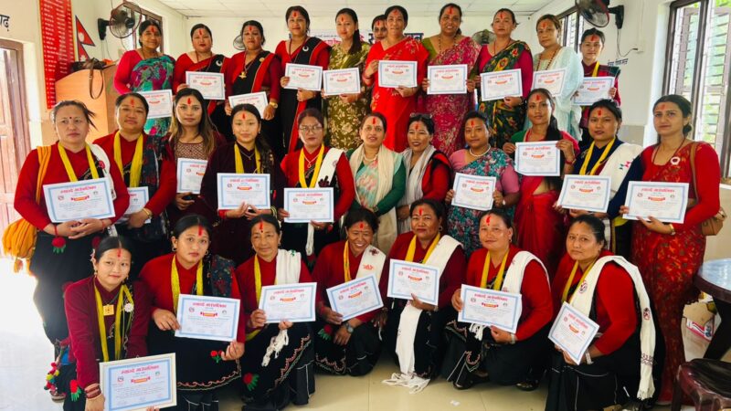 अचार र धूप–बत्ती बनाउने तालिम सम्पन्न, म्याग्देका ३५ महिला उद्यमशीलतातर्फ अग्रसर