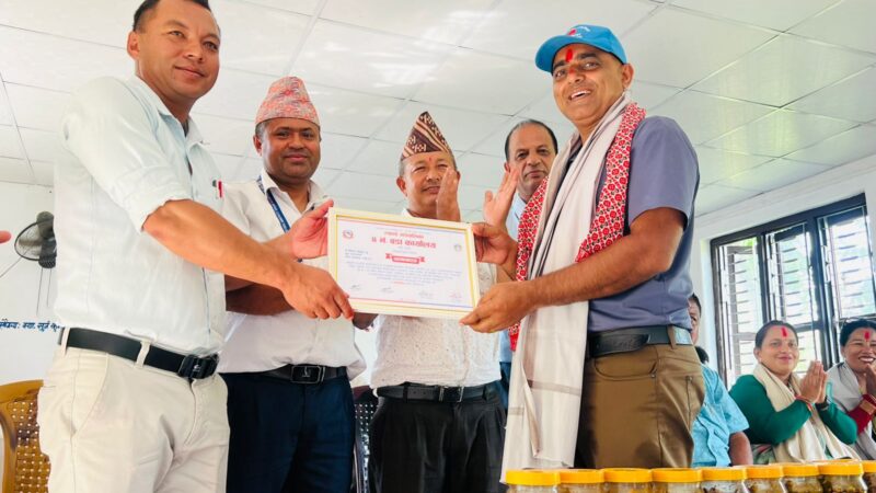 पत्रकार विकास खनाल सम्मानित
