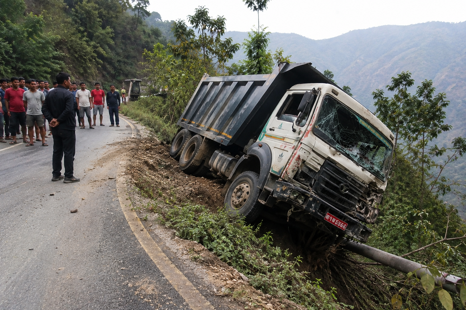 तनहुँमा टिप्पर दुर्घटनामा चालकको मृत्यु