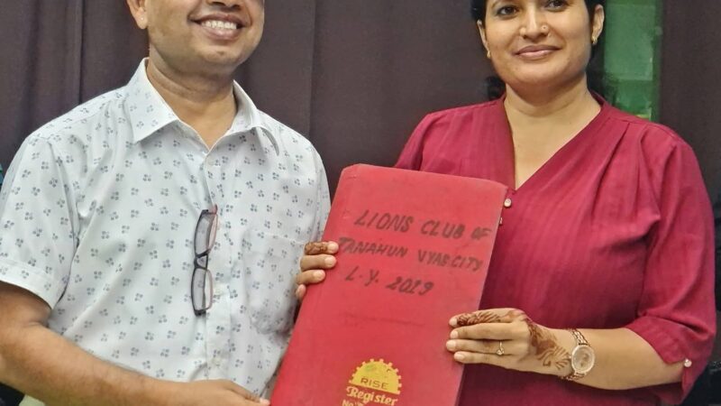 लायन्स क्लब अफ तनहुँ ब्यास सिटीमा नेतृत्व हस्तान्तरण, शान्ता वास्तोलाले सम्हालिन् अध्यक्षको जिम्मेवारी
