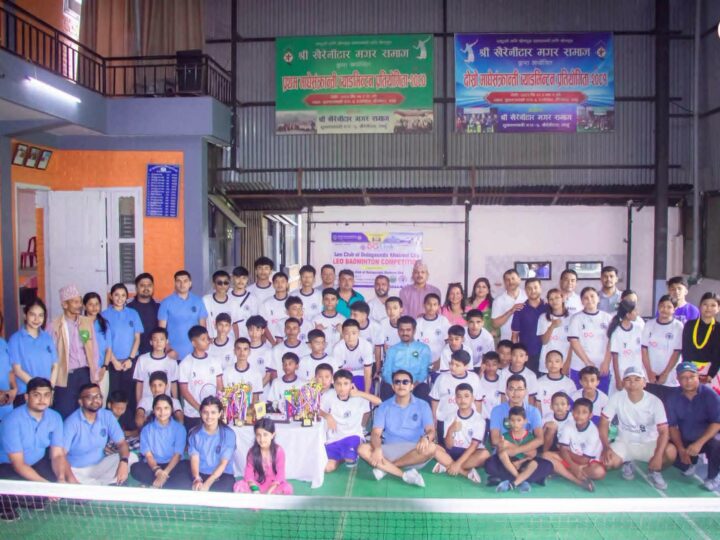 जिल्लास्तरीय डिजी लिंक लियो ब्याडमिन्टन प्रतियोगिता सम्पन्न, दीपन राना र स्नेहा कार्की च्याम्पियन