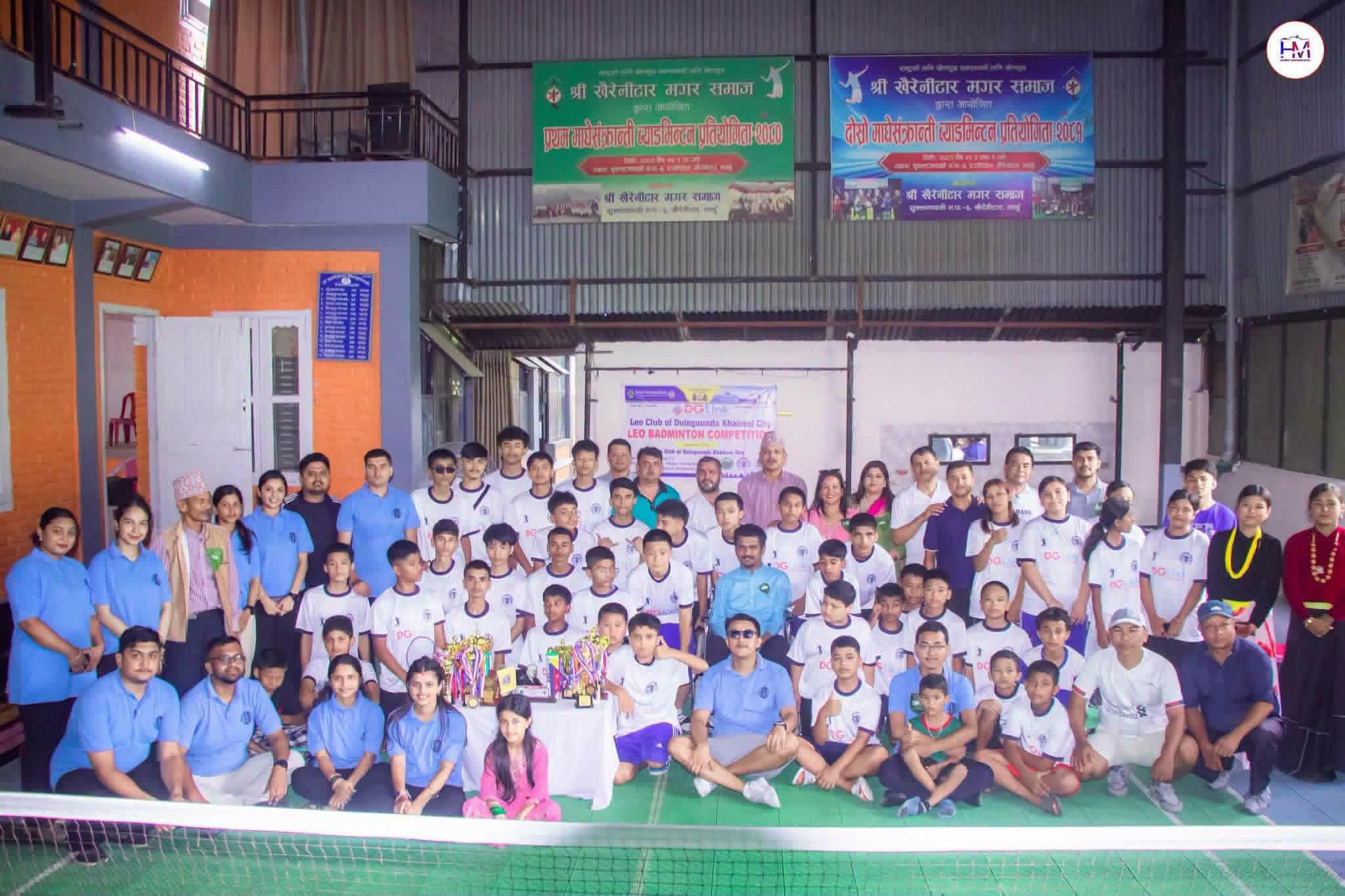 जिल्लास्तरीय डिजी लिंक लियो ब्याडमिन्टन प्रतियोगिता सम्पन्न, दीपन राना र स्नेहा कार्की च्याम्पियन