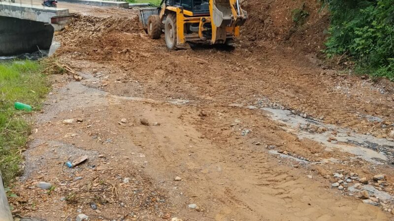 अविरल वर्षापछि अस्तव्यस्त बनेको श्रिङ मार्ग मर्मत सुरु, मालेबगर–सुनाकोट खण्ड सुचारु बनाउन पहल