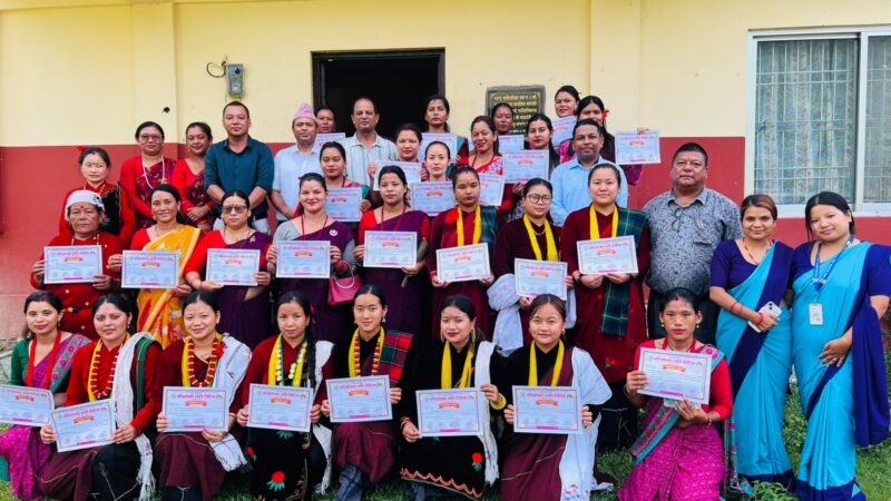 म्याग्दे–५ मा महिलाका लागि तीनदिने नेतृत्व विकास तथा सामाजिक सञ्जालसम्बन्धी तालिम सम्पन्न